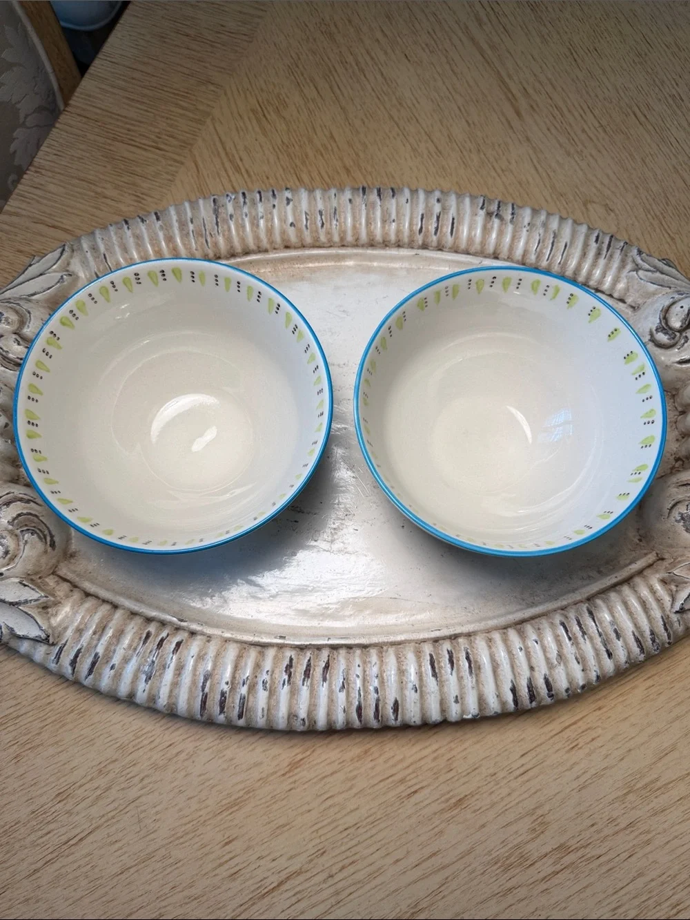Pier 1 “Ellie Peacock” Bowls (2)